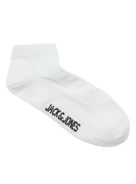 Pack de meias Jack and Jones Clouis branco para homem.