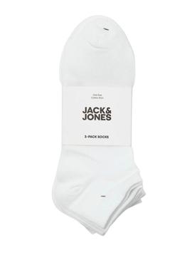 Pack de meias Jack and Jones Clouis branco para homem.