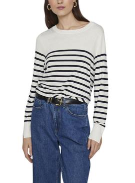 Jersey Vila Viwennie branco e azul para mulher.