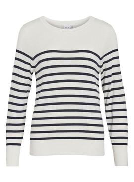 Jersey Vila Viwennie branco e azul para mulher.