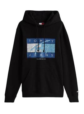 Moletom Tommy Jeans DNA preto para homem.