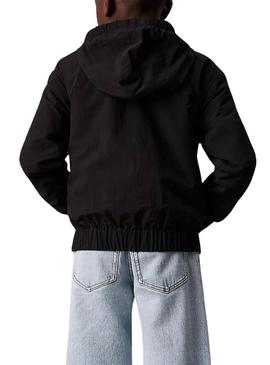Corta-vento Calvin Klein Jeans preto para criança
