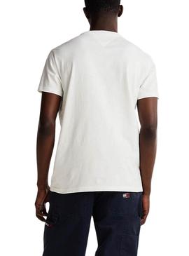 Camiseta Tommy Jeans Entry Graphic bege para homem