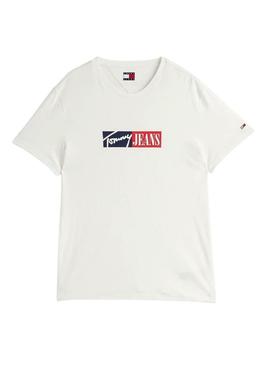 Camiseta Tommy Jeans Entry Graphic bege para homem