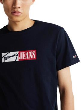 Camiseta Tommy Jeans Entry Graphic marinho para homem