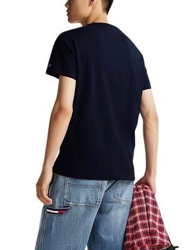 Camiseta Tommy Jeans Entry Graphic marinho para homem