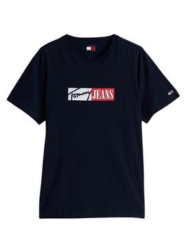 Camiseta Tommy Jeans Entry Graphic marinho para homem