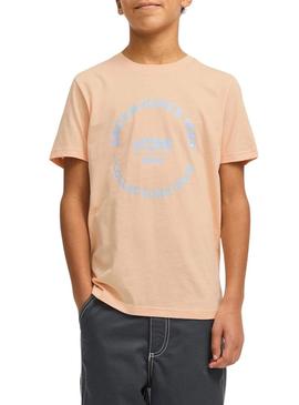 Camiseta Jack and Jones Simon laranja para criança