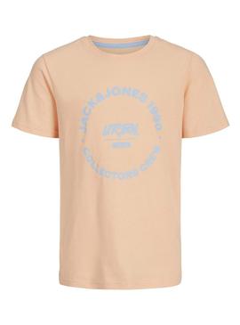 Camiseta Jack and Jones Simon laranja para criança