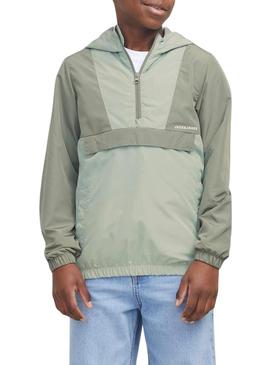 Corta-vento Jack and Jones Packable verde criança