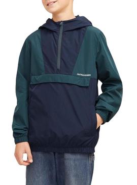 Corta-vento Jack and Jones Packable marinho criança