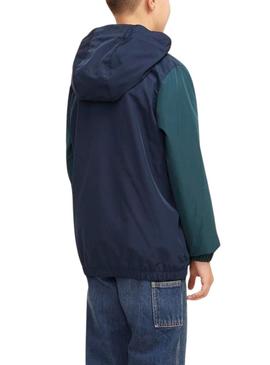 Corta-vento Jack and Jones Packable marinho criança