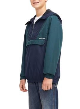 Corta-vento Jack and Jones Packable marinho criança