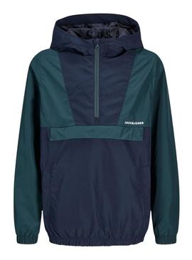 Corta-vento Jack and Jones Packable marinho criança