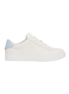Sapatilhas Tommy Hilfiger Essential Court branco para mulher.