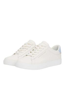 Sapatilhas Tommy Hilfiger Essential Court branco para mulher.