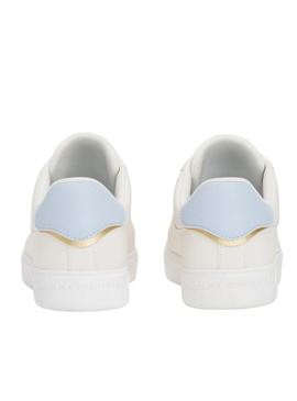 Sapatilhas Tommy Hilfiger Essential Court branco para mulher.