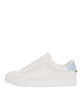 Sapatilhas Tommy Hilfiger Essential Court branco para mulher.