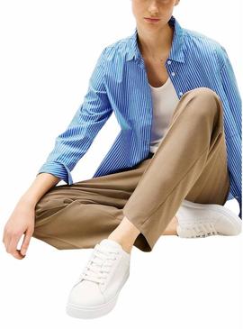 Sapatilhas Tommy Hilfiger Essential Court branco para mulher.
