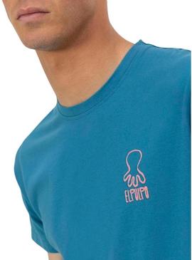 Camisa El Pulpo Café azul para homem.