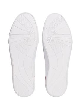 Tênis Tommy Hilfiger Core Corporate branco para homem.