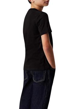 Camiseta Calvin Klein Jeans Monologo preto kids
