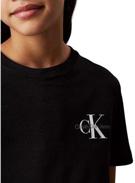 Camiseta Calvin Klein Jeans Monologo preto kids
