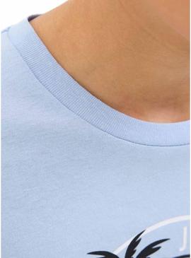 Camisa Jack and Jones Palm azul para criança