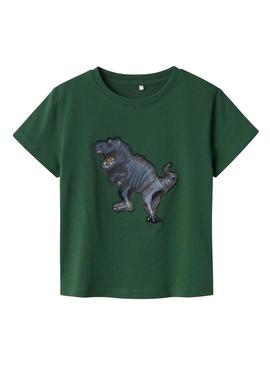 Camiseta Name It Brett verde para menino