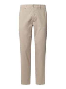 Calças Pepe Jeans Slim bege para homem.