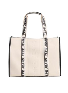 Bolsa Pepe Jeans Zenda Merit bege para mulher