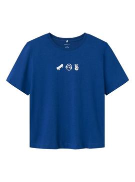 Camiseta Name It Bekaj azul para menino