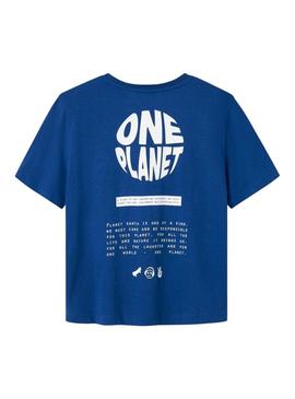 Camiseta Name It Bekaj azul para menino