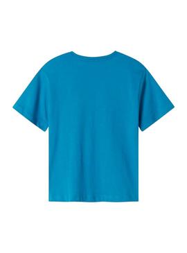Camiseta Name It Bennibo azul para menino.
