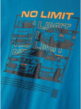 Camiseta Name It Bennibo azul para menino.