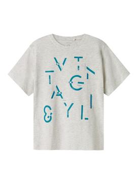 Camisa Name It Bennibo cinza para menino.