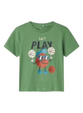 Camisa Name It Bennibo verde para menino.