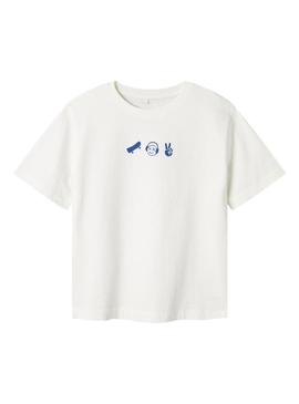 Camisa Name It Bekaj branca para menino