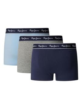 Pack cuecas Pepe Jeans Solid para homem.
