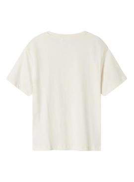 Camiseta Name It Betria bege para menina
