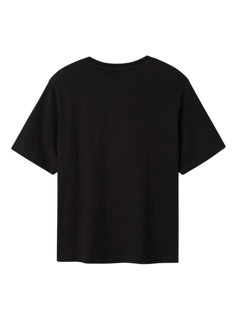 Camiseta Name It Betria preta para menina.
