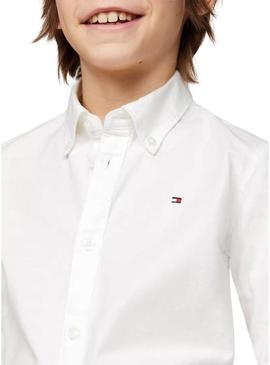 Camisa Tommy Hilfiger Strech Oxford branca.