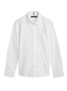 Camisa Tommy Hilfiger Strech Oxford branca.