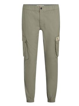Calça Calvin Klein Cargo verde para homem.