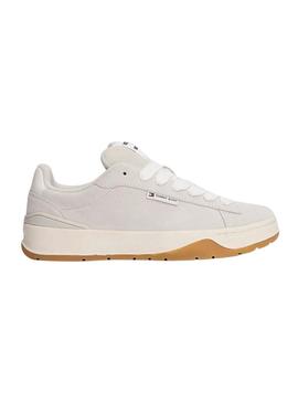 Sapatilhas Tommy Jeans Skate cinza para mulher.