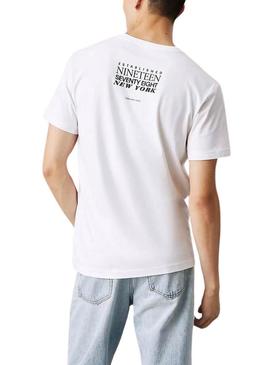 Camisa Calvin Klein Type branco para homem.