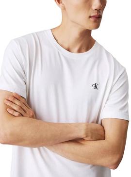 Camisa Calvin Klein Type branco para homem.