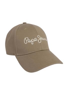 Boné Pepe Jeans Mallon bege para mulher.