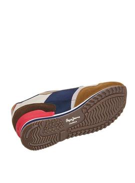 Tênis Pepe Jeans London Life marrom para homens.