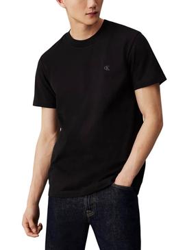 Camisa Calvin Klein Heavy preta para homem.